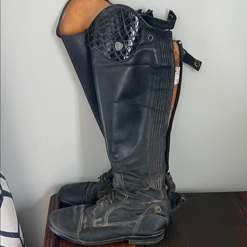 Ovation Black Leather Riding Boots